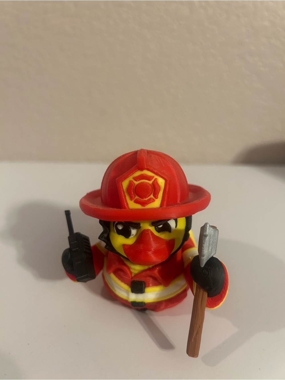 Firefighter 3D Printed Woman Structure Firefighter Duck